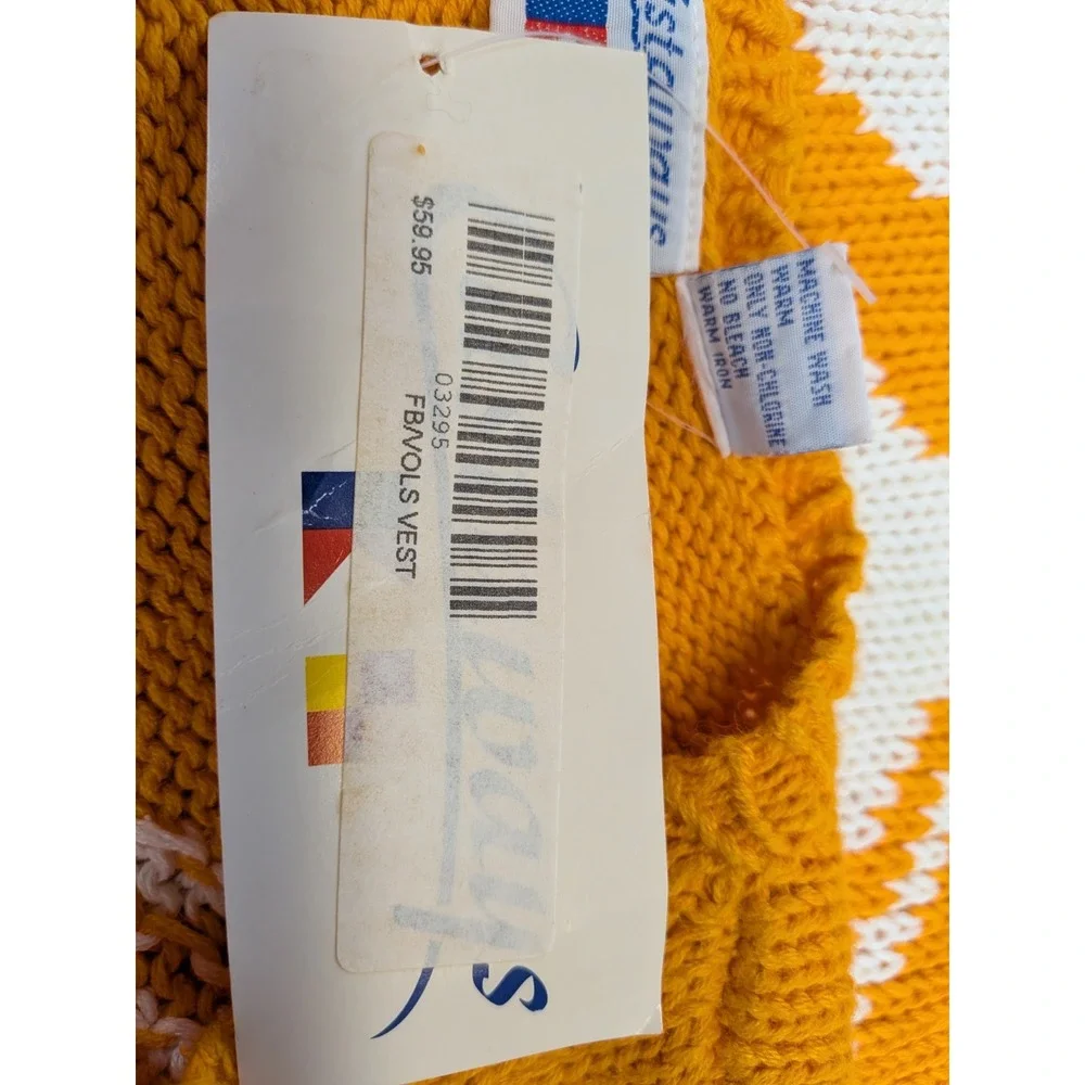 Vintage Castaways Tennessee Volunteers Sweater Vest Large Vols Knit‎ 90s NWT